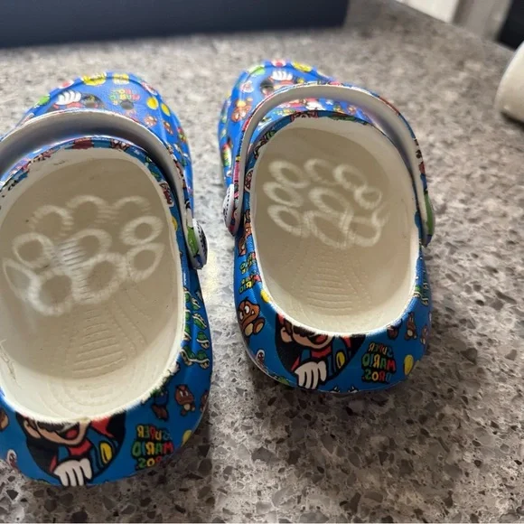 Nintendo Kids Clogs - Blue - Pre-Loved Size 5C/6C👟🎮 - Picture 5 of 10